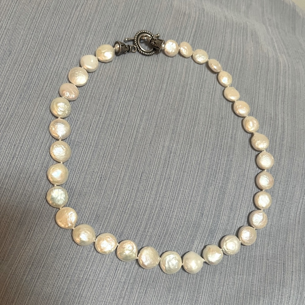 Freshwater Coin Pearl Necklace